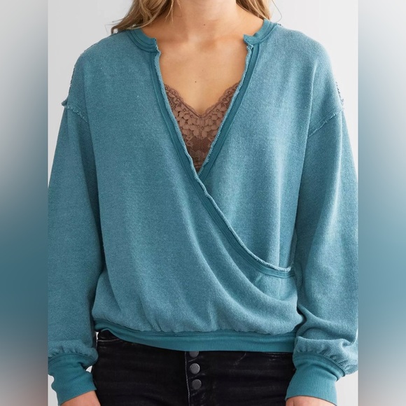 Free People Anyway Tee Deep Teal - Picture 3 of 9